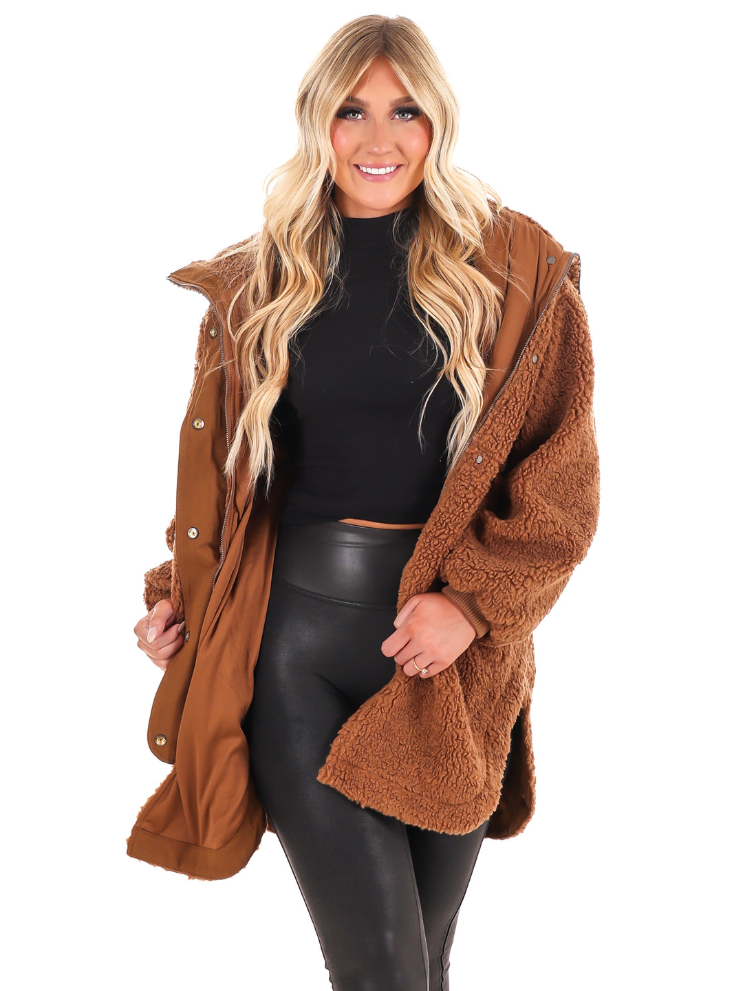 Comfy Days Sherpa Coat Doorbuster