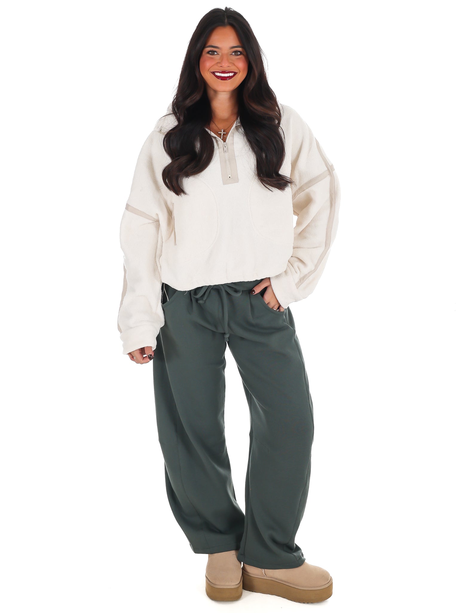 Fleece Half-Zip Pullover Doorbuster – Josie's Boutique