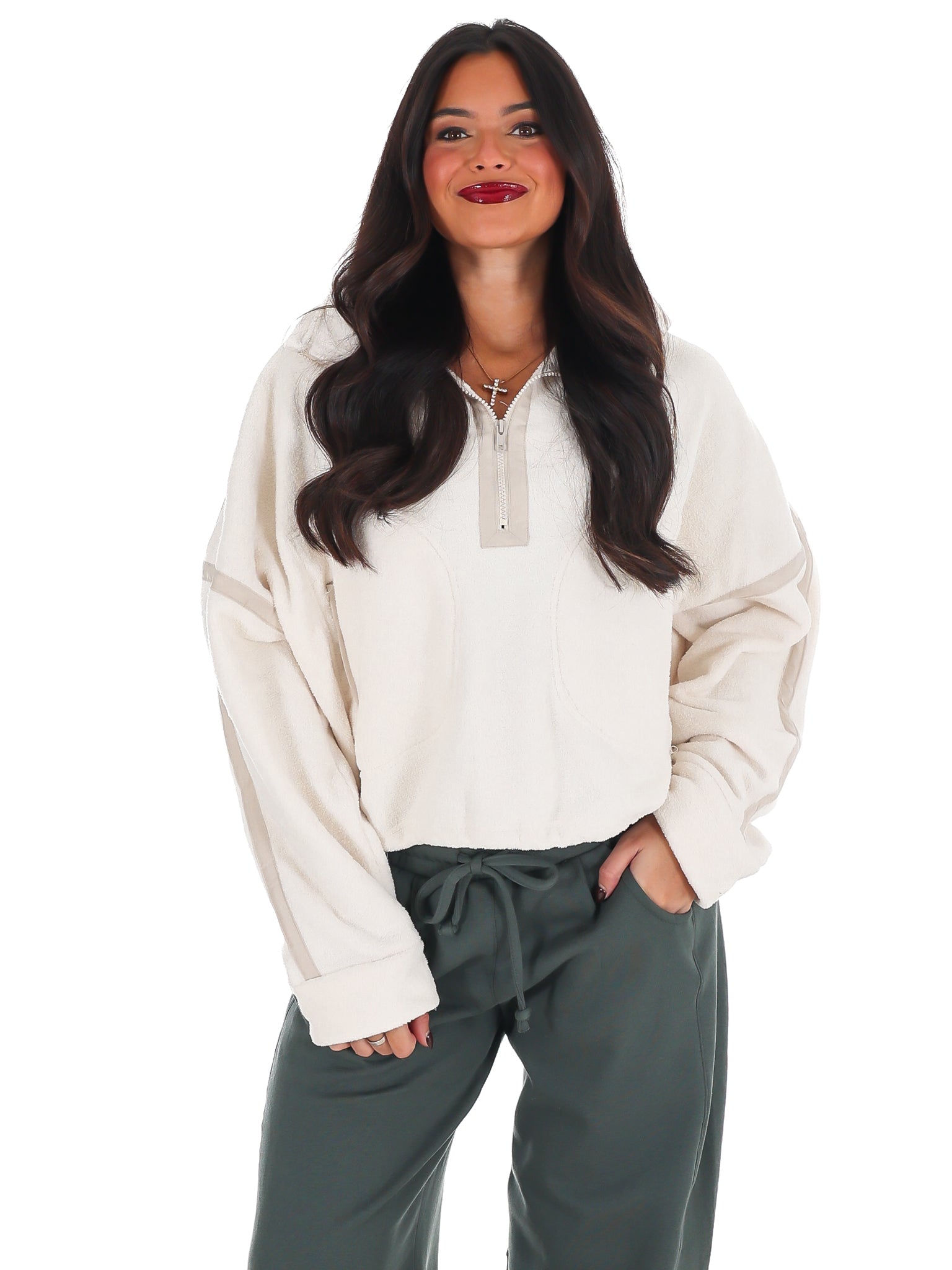 Fleece Half-Zip Pullover Doorbuster – Josie's Boutique