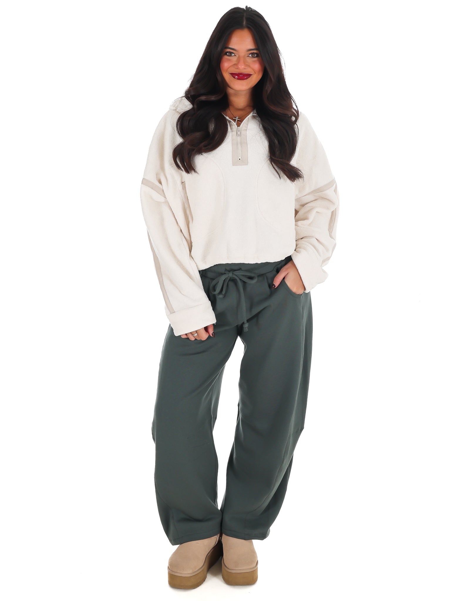 Fleece Half-Zip Pullover Doorbuster – Josie's Boutique