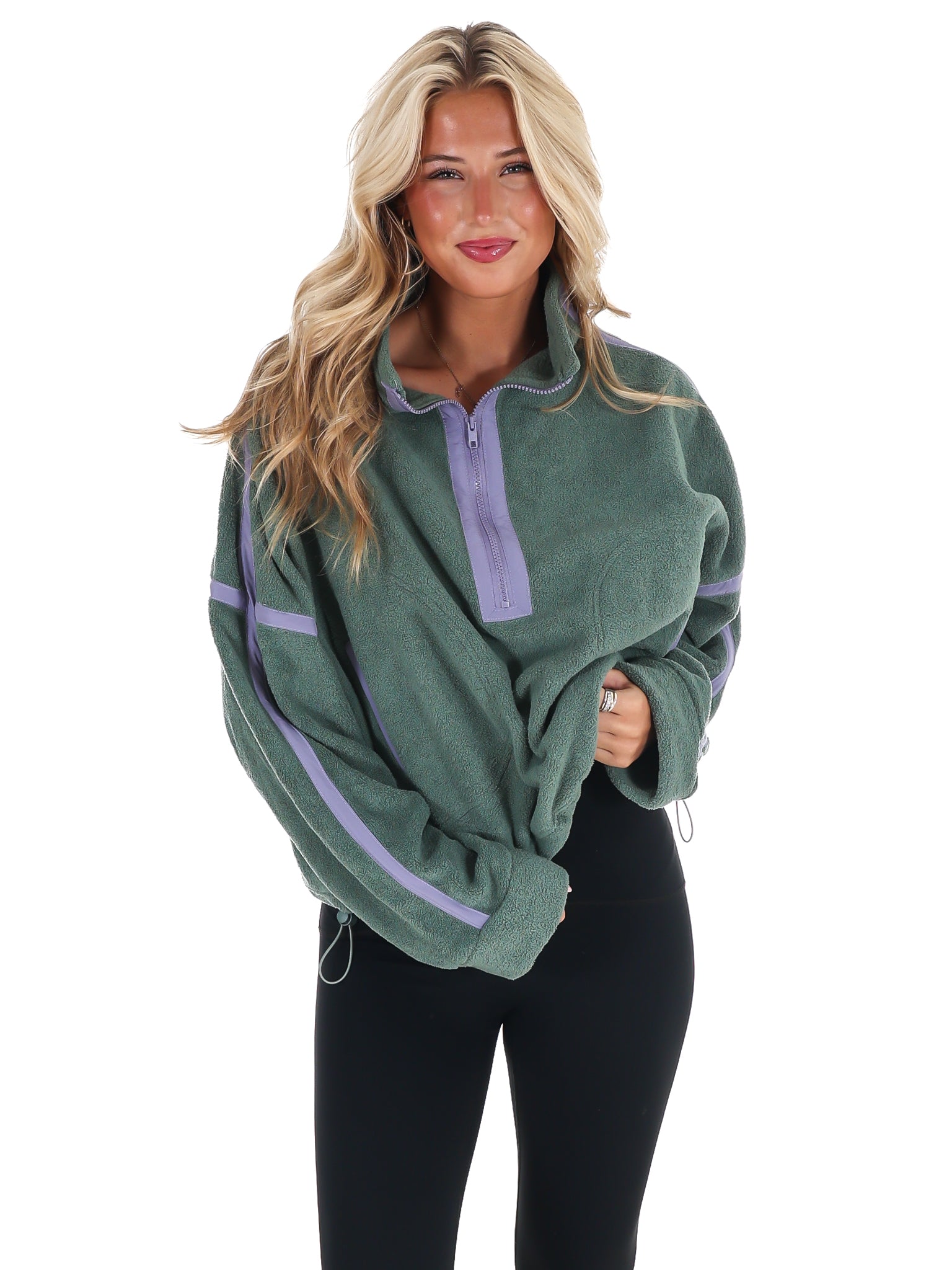 トップス y's FLEECE LOOSE PULLOVER Fleece Half-Zip Pullover Doorbuster – Josie's Boutique