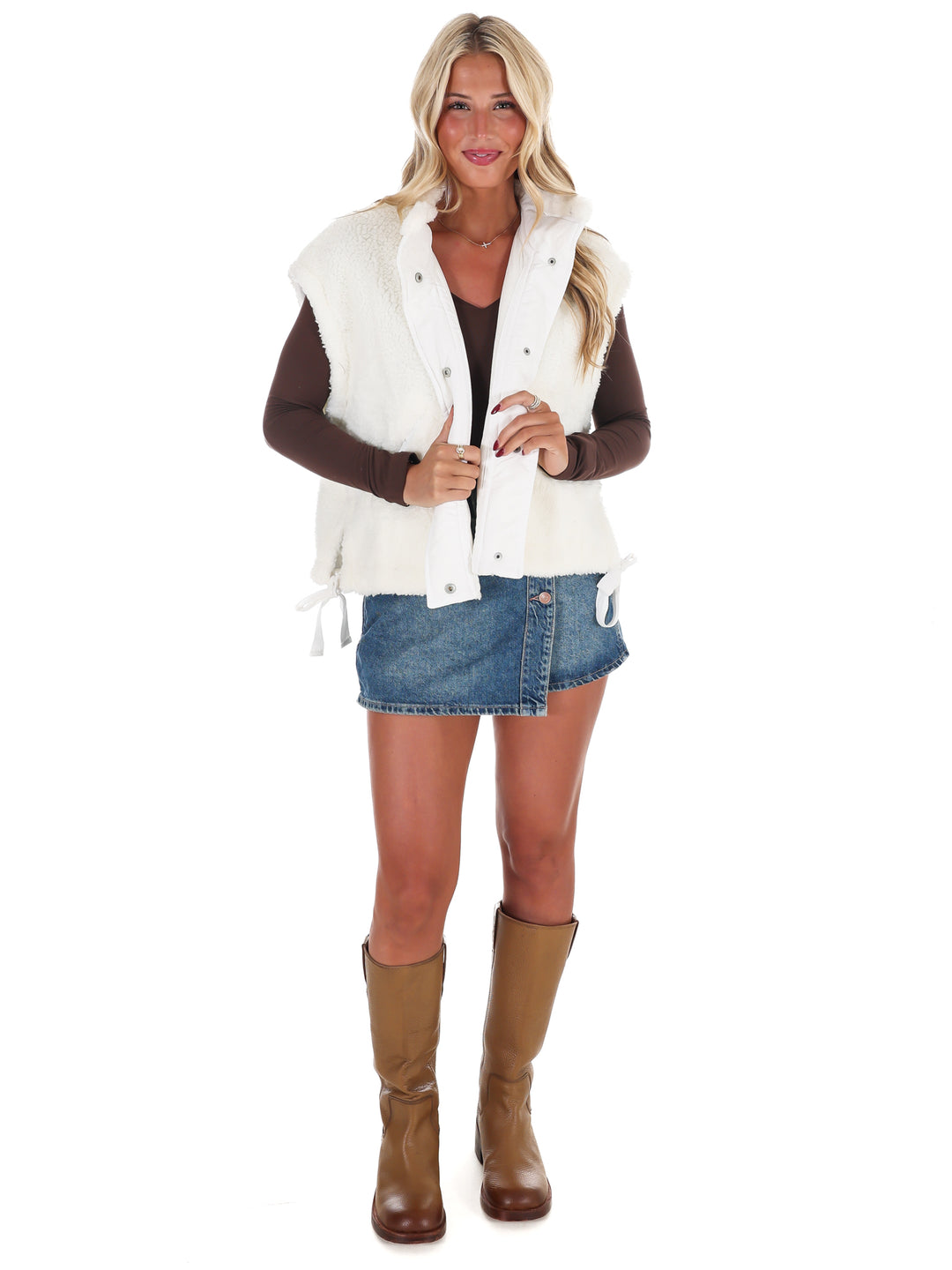 Oversized Fleece Vest Doorbuster