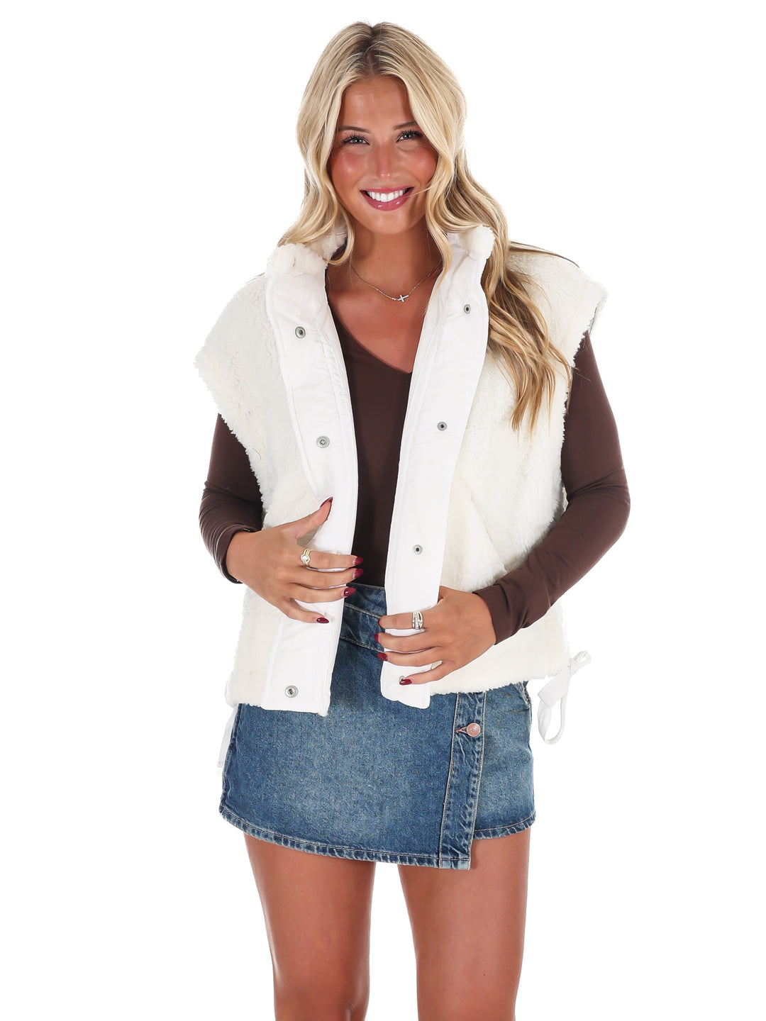 Oversized Fleece Vest Doorbuster