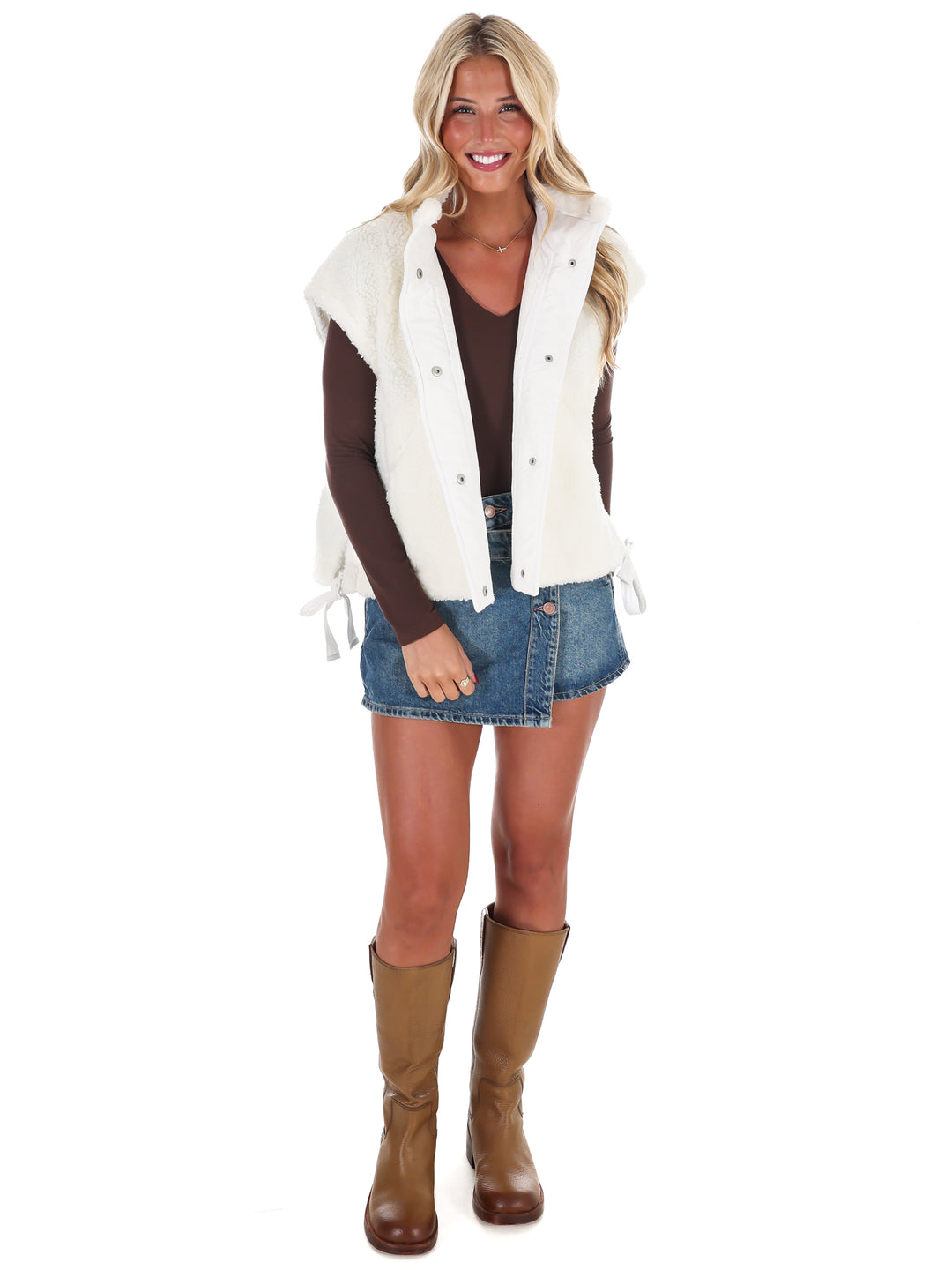Oversized Fleece Vest Doorbuster