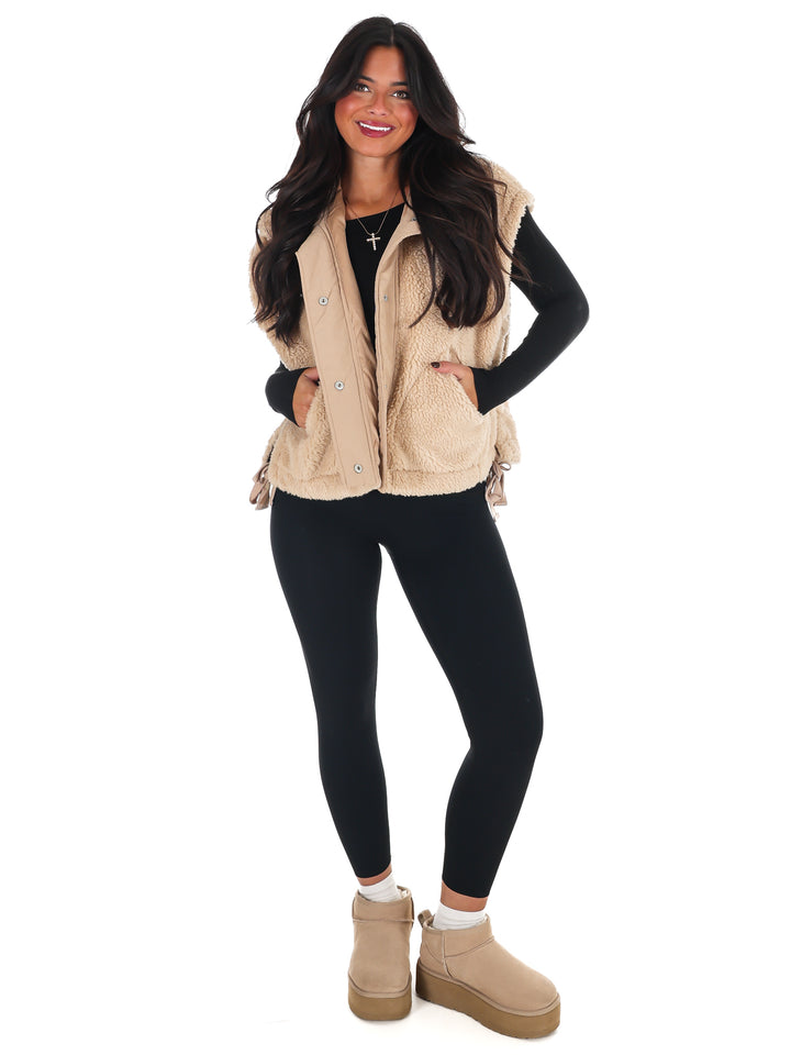 Oversized Fleece Vest Doorbuster