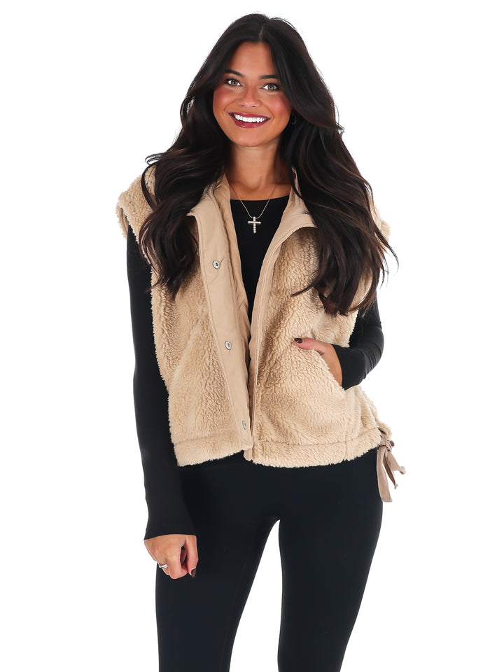 Oversized Fleece Vest Doorbuster