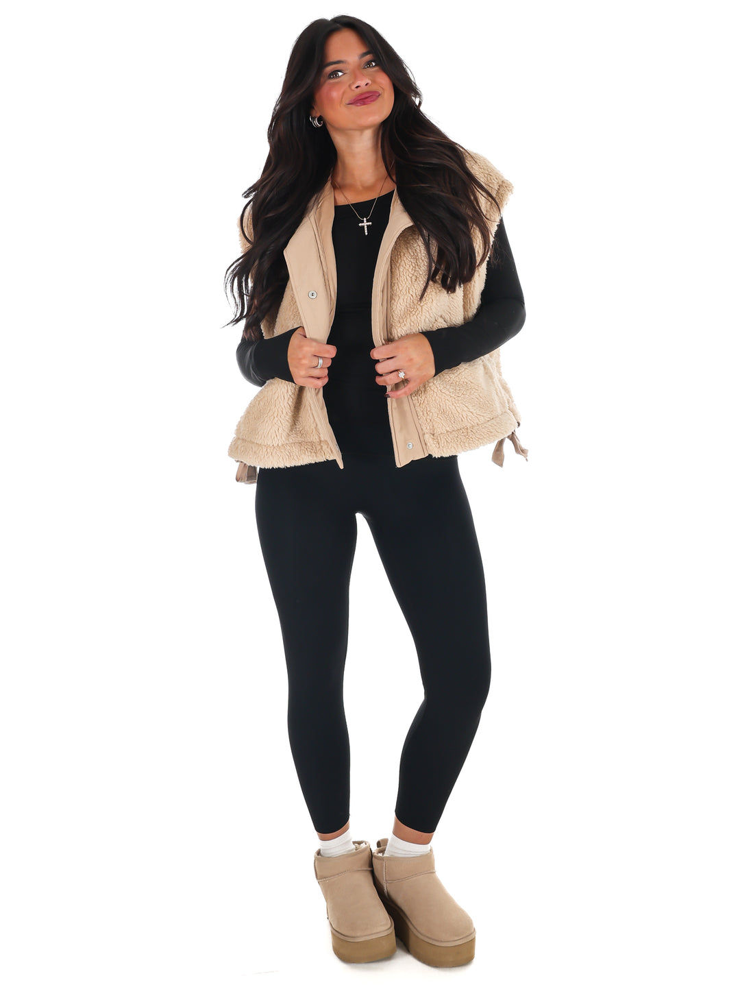 Oversized Fleece Vest Doorbuster