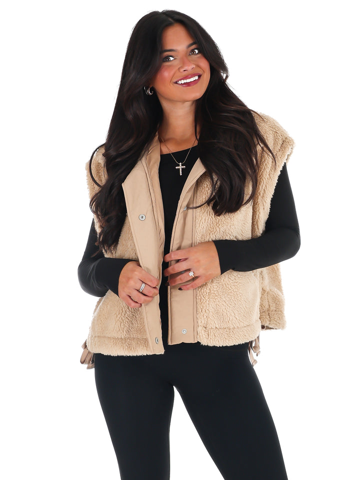 Oversized Fleece Vest Doorbuster