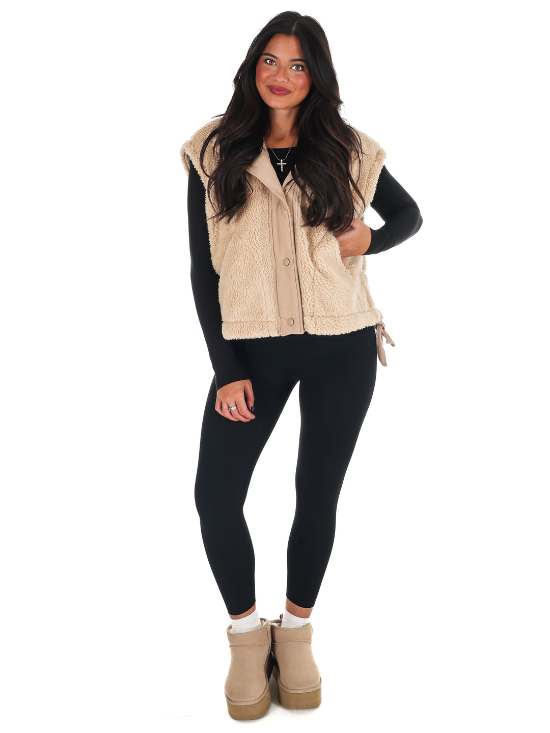 Oversized Fleece Vest Doorbuster