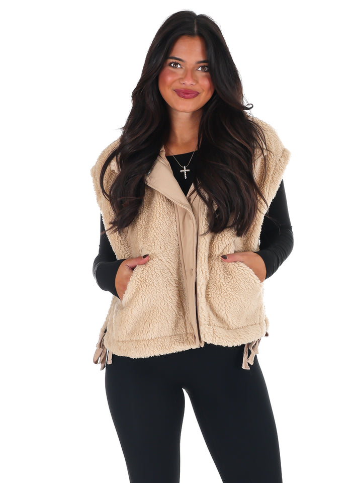 Oversized Fleece Vest Doorbuster