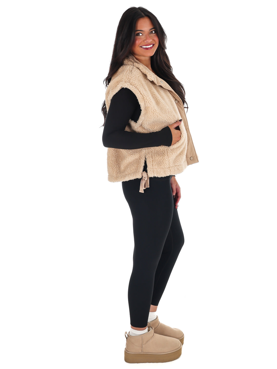 Oversized Fleece Vest Doorbuster