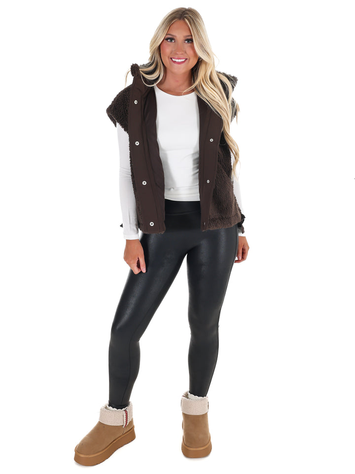 Oversized Fleece Vest Doorbuster