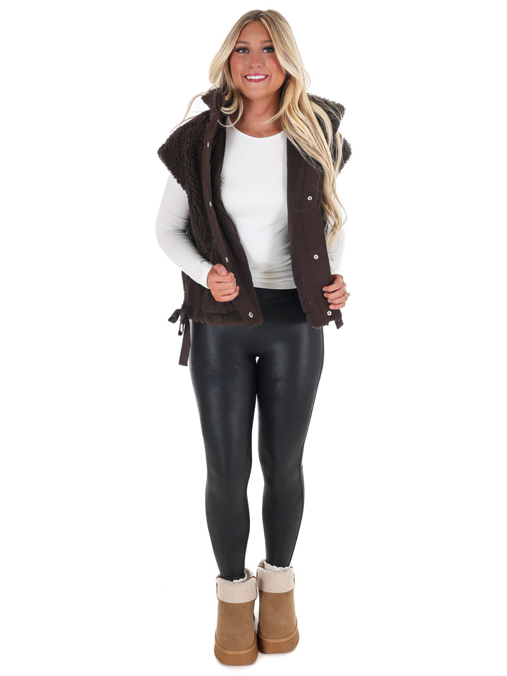 Oversized Fleece Vest Doorbuster