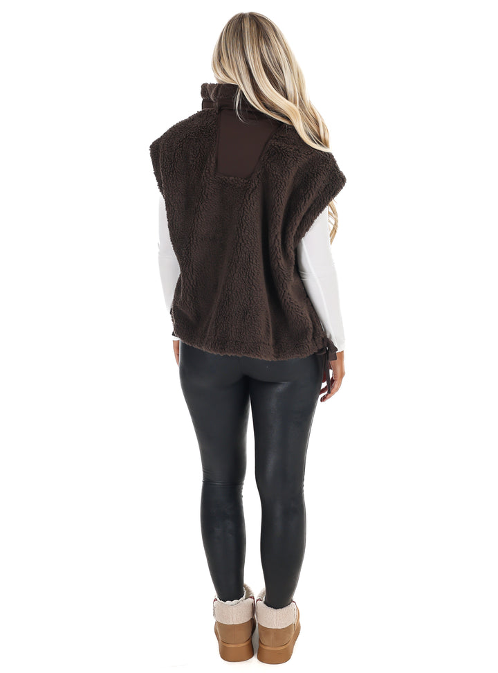 Oversized Fleece Vest Doorbuster