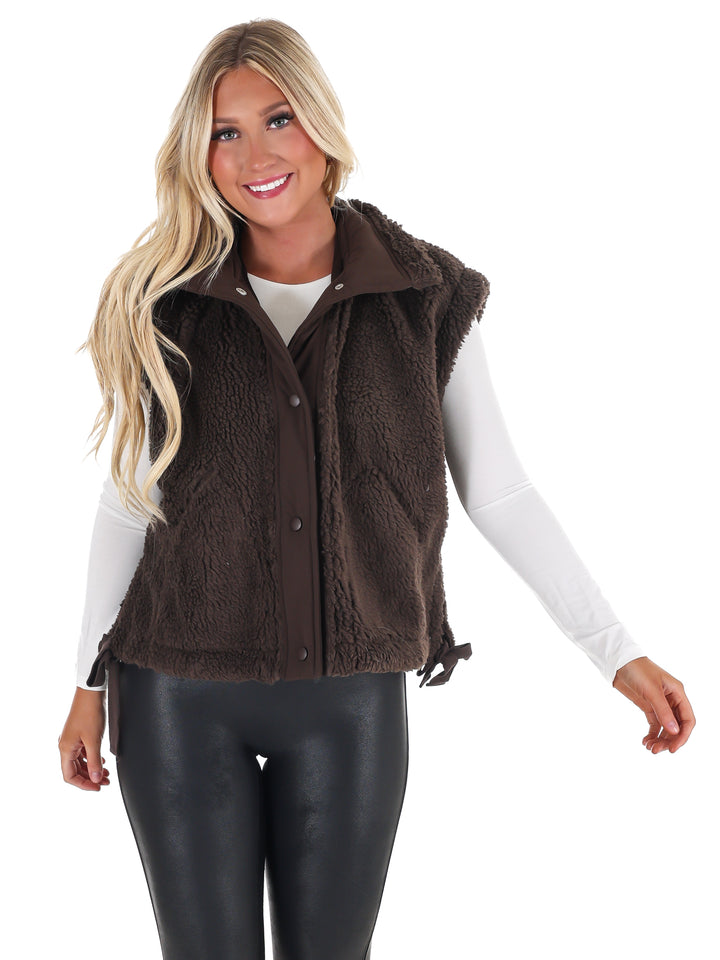 Oversized Fleece Vest Doorbuster