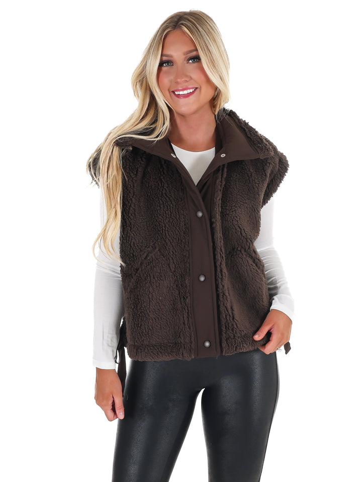 Oversized Fleece Vest Doorbuster