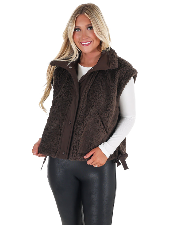 Oversized Fleece Vest Doorbuster
