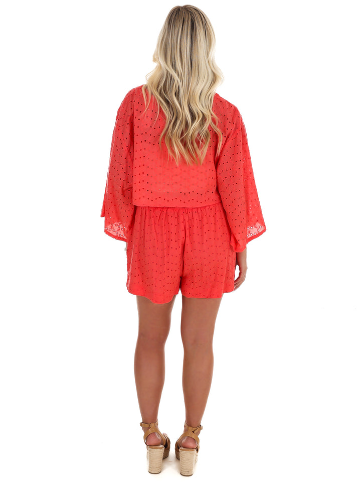 Peachy Keen Eyelet Two Piece Set