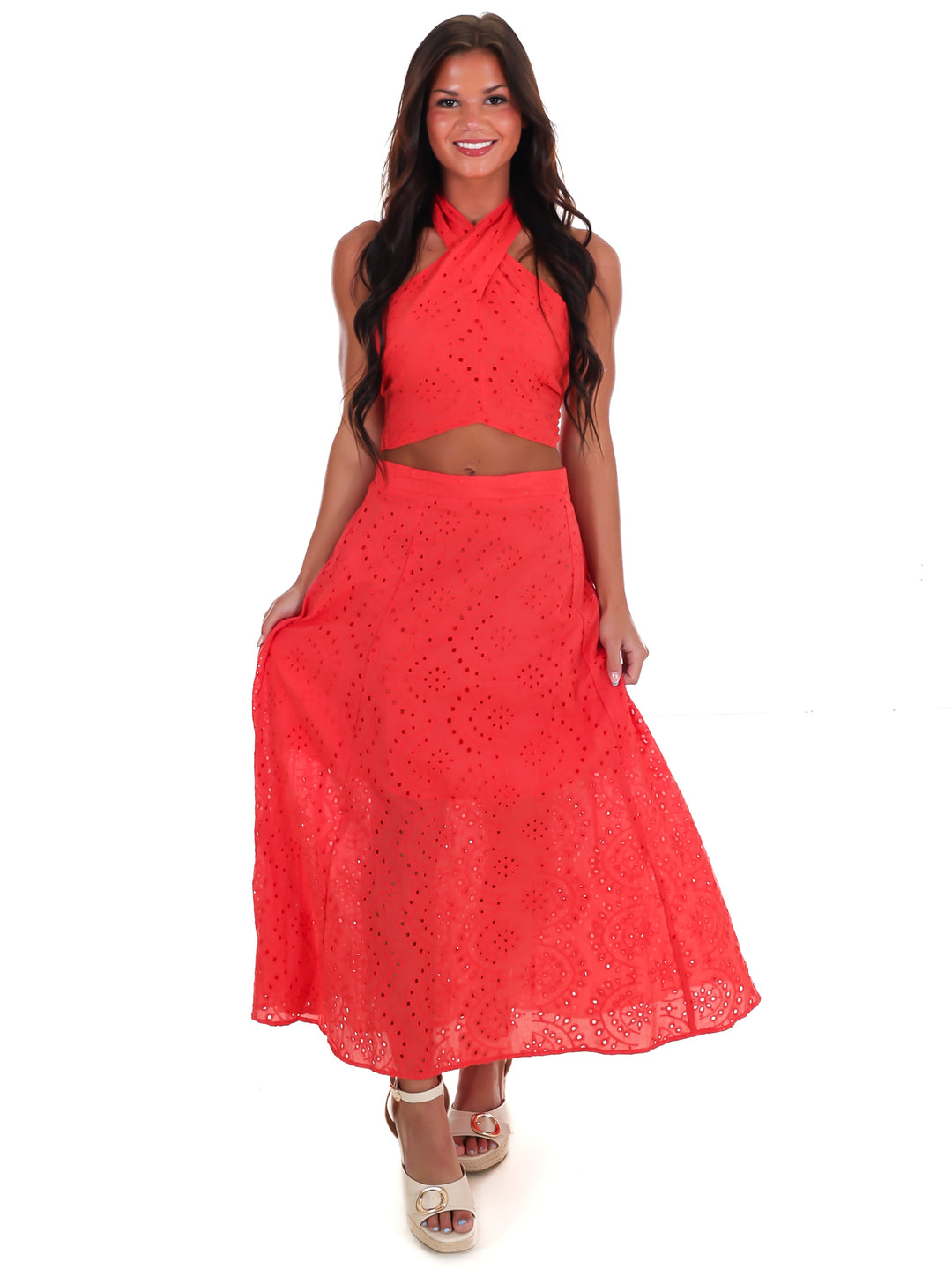 Evening Escape Eyelet Two Piece Set