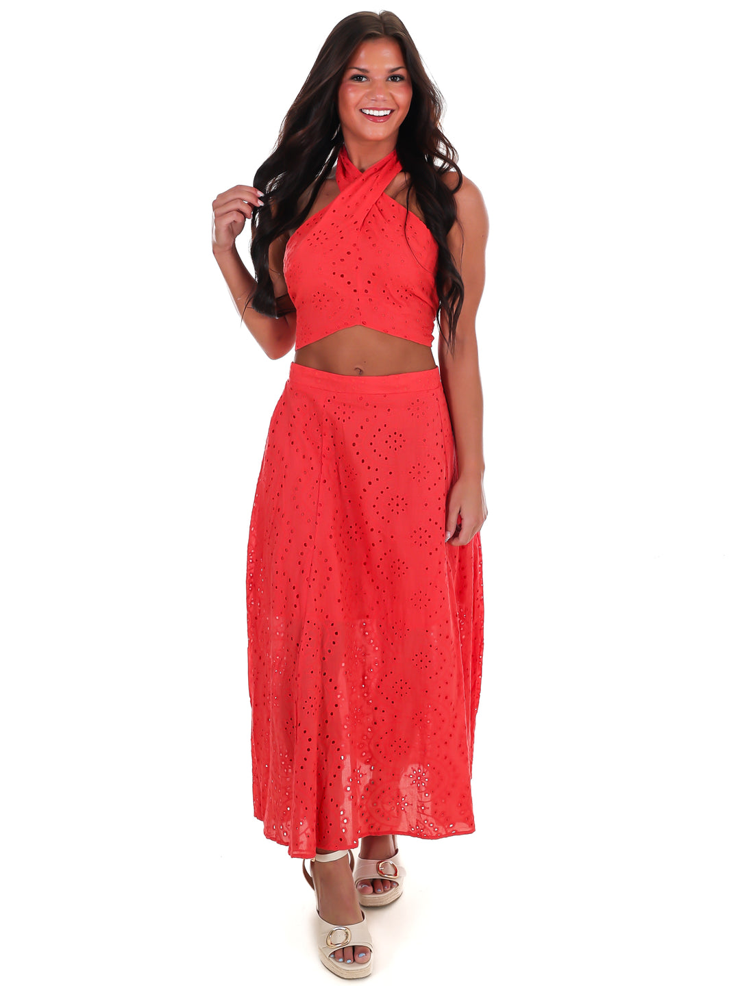 Evening Escape Eyelet Two Piece Set