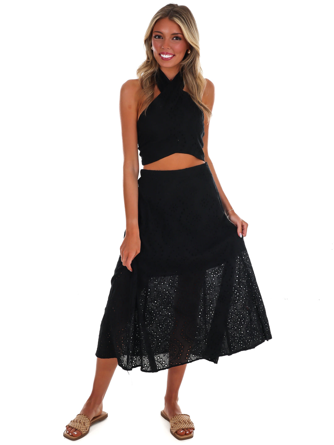 Evening Escape Eyelet Two Piece Set