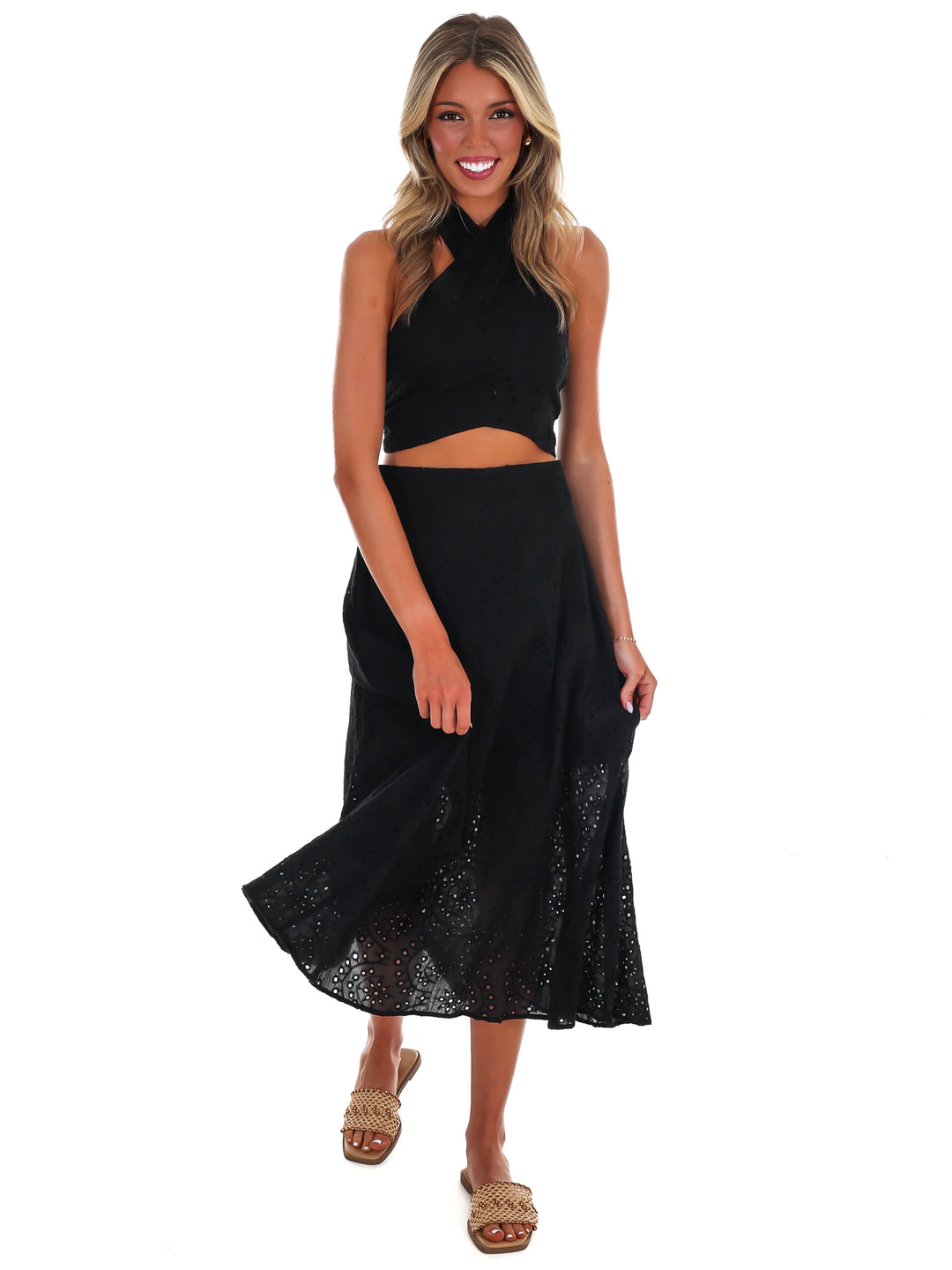 Evening Escape Eyelet Two Piece Set