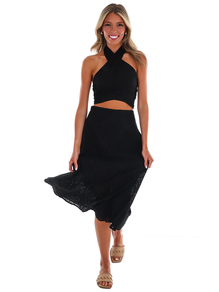 Evening Escape Eyelet Two Piece Set