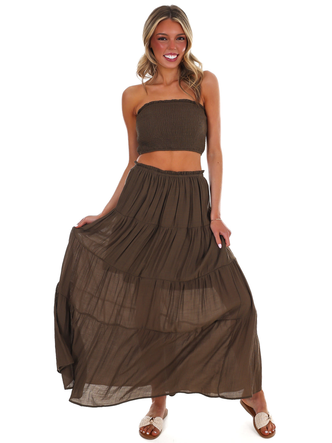 Better People Two Piece Maxi Skirt Set