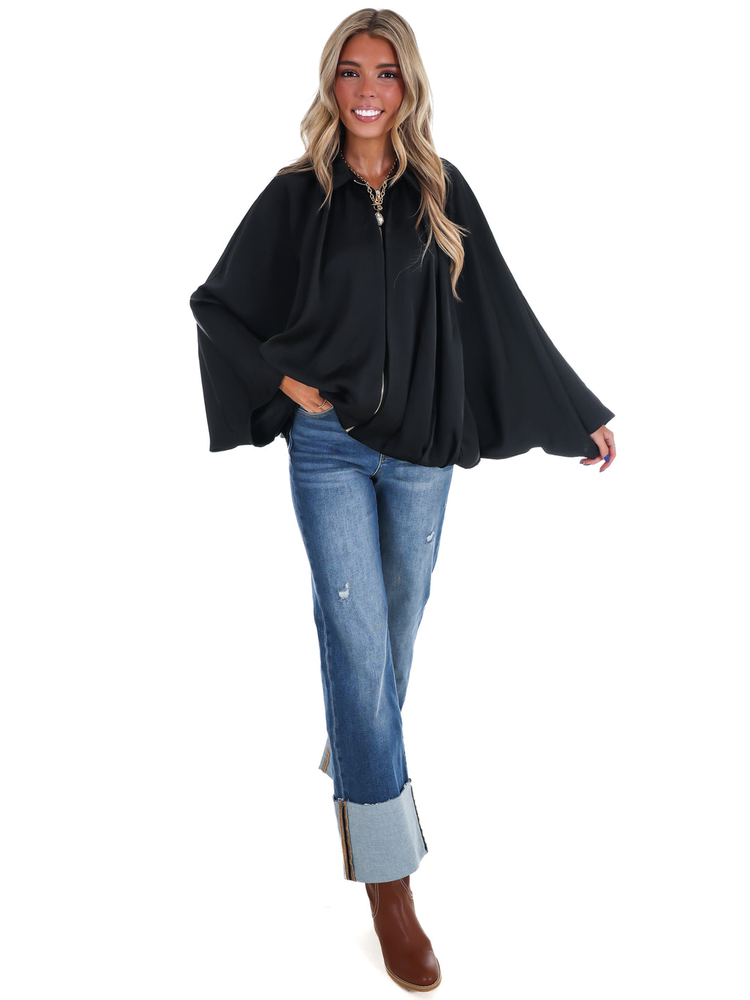 Fall Fling Satin Balloon Jacket