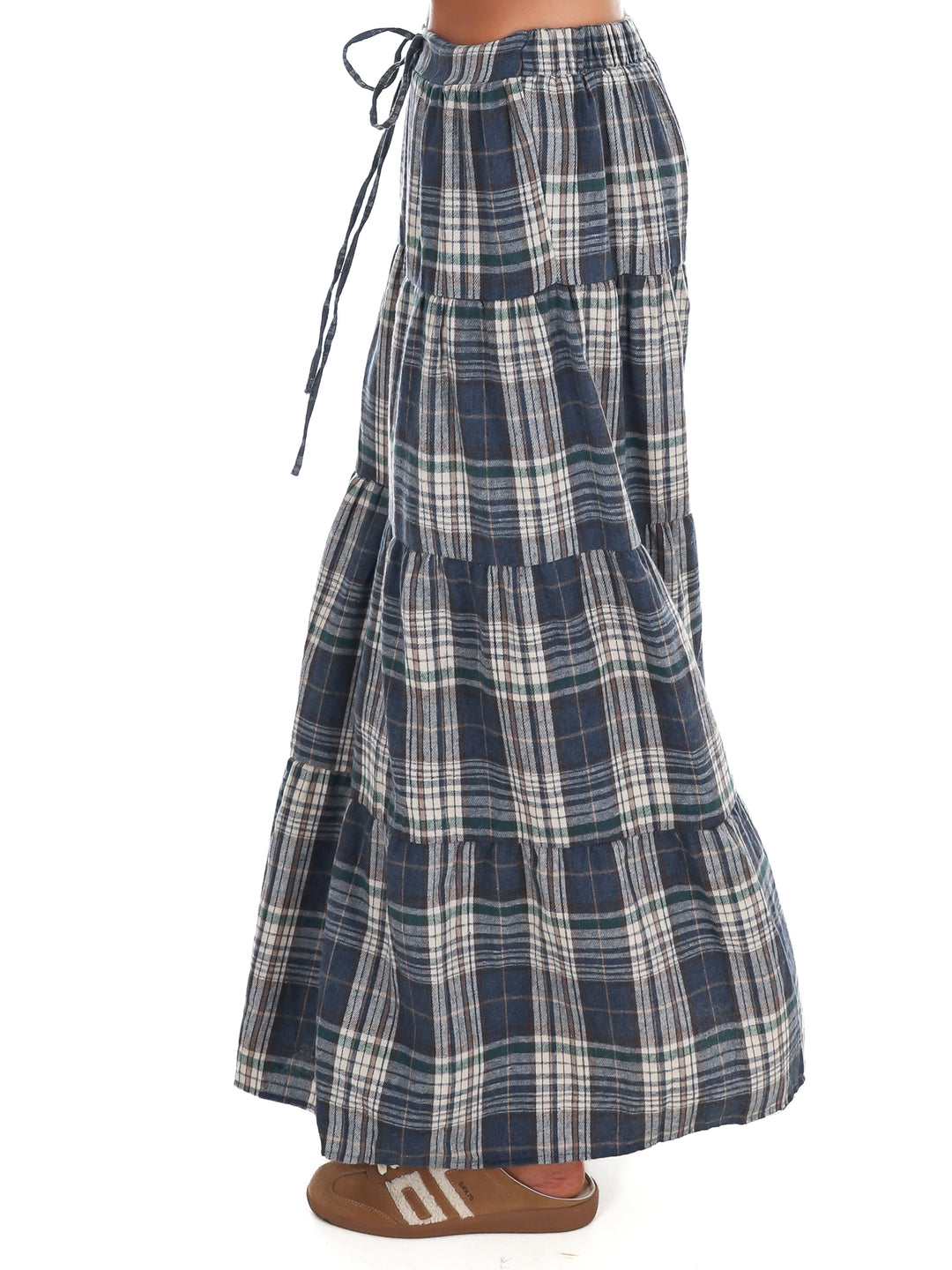Hearthside Plaid Tiered Wide Leg Pants