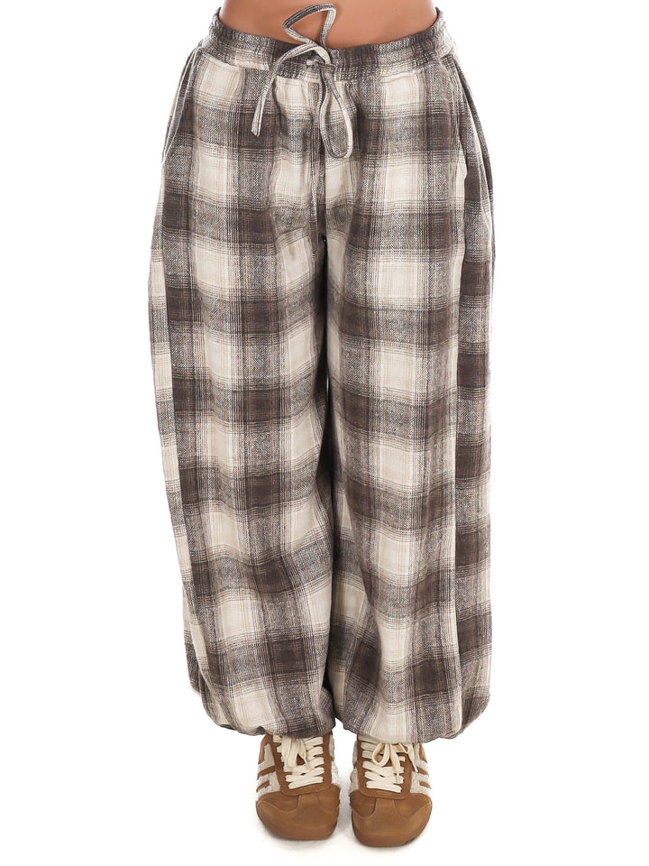 Rustic Retreat Plaid Jogger Pants