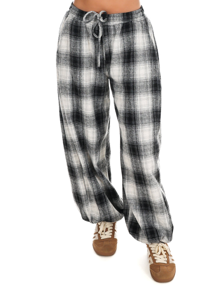 Rustic Retreat Plaid Jogger Pants
