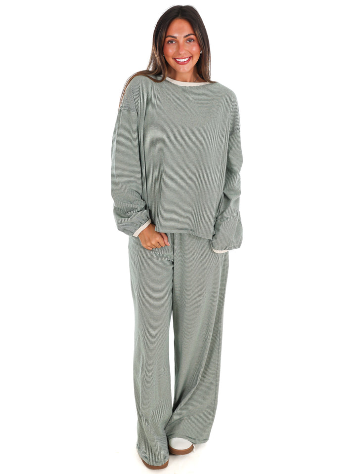 Take Flight Stripe Two Piece Set