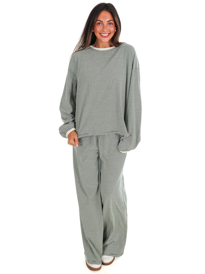 Take Flight Stripe Two Piece Set