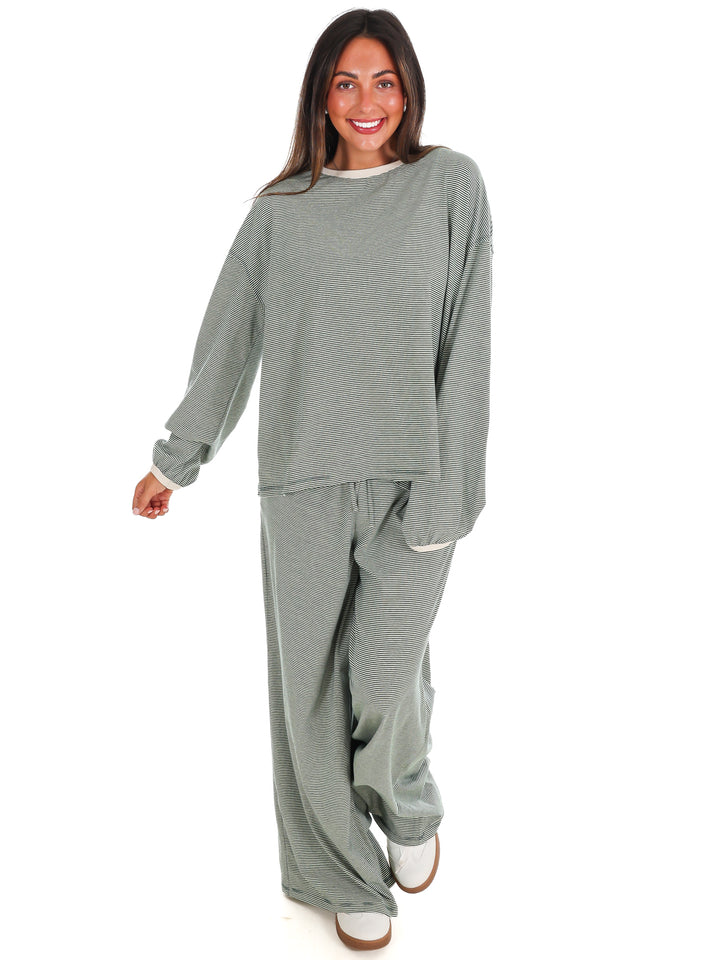 Take Flight Stripe Two Piece Set
