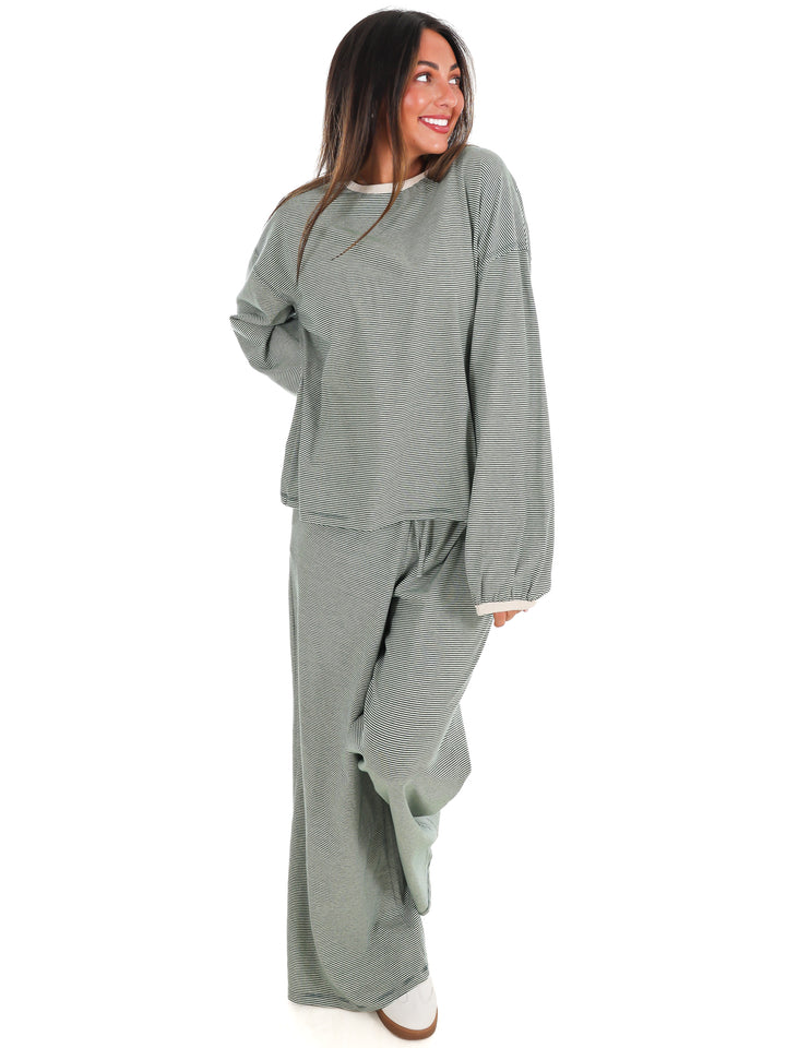 Take Flight Stripe Two Piece Set