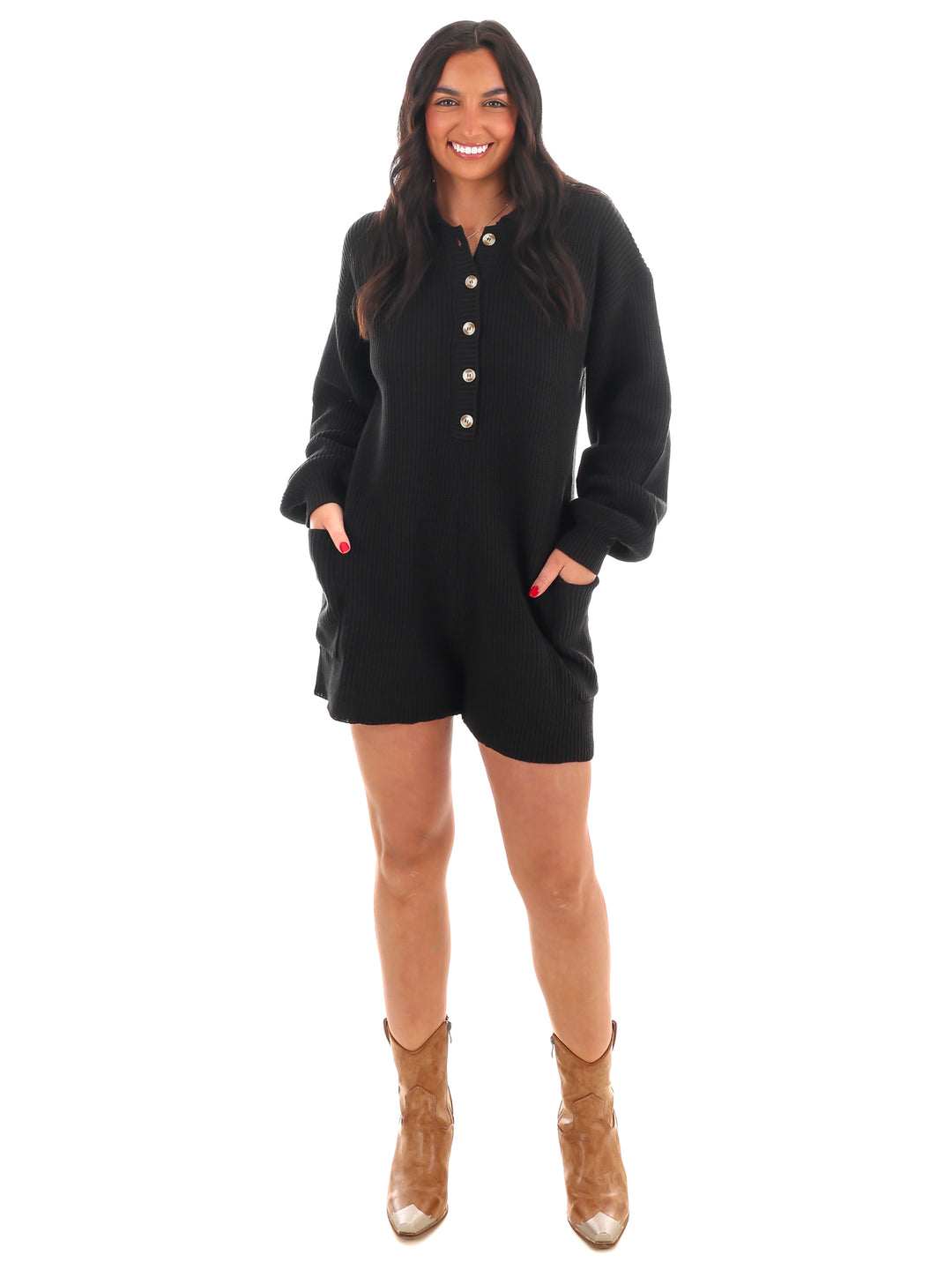 Warm Embrace Button Up Romper