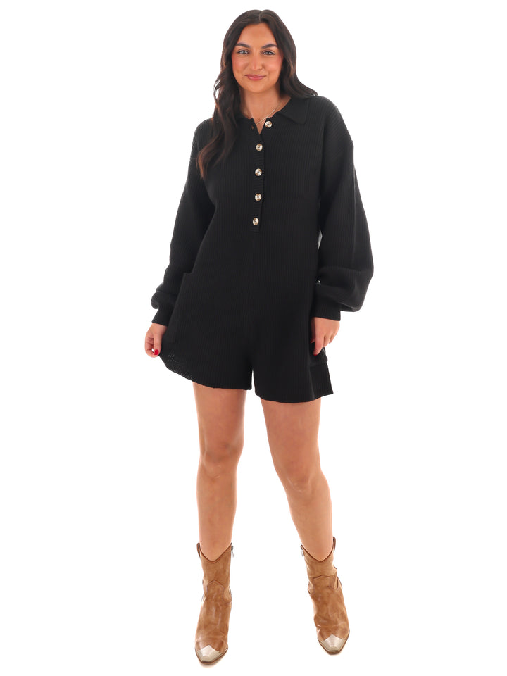 Warm Embrace Button Up Romper