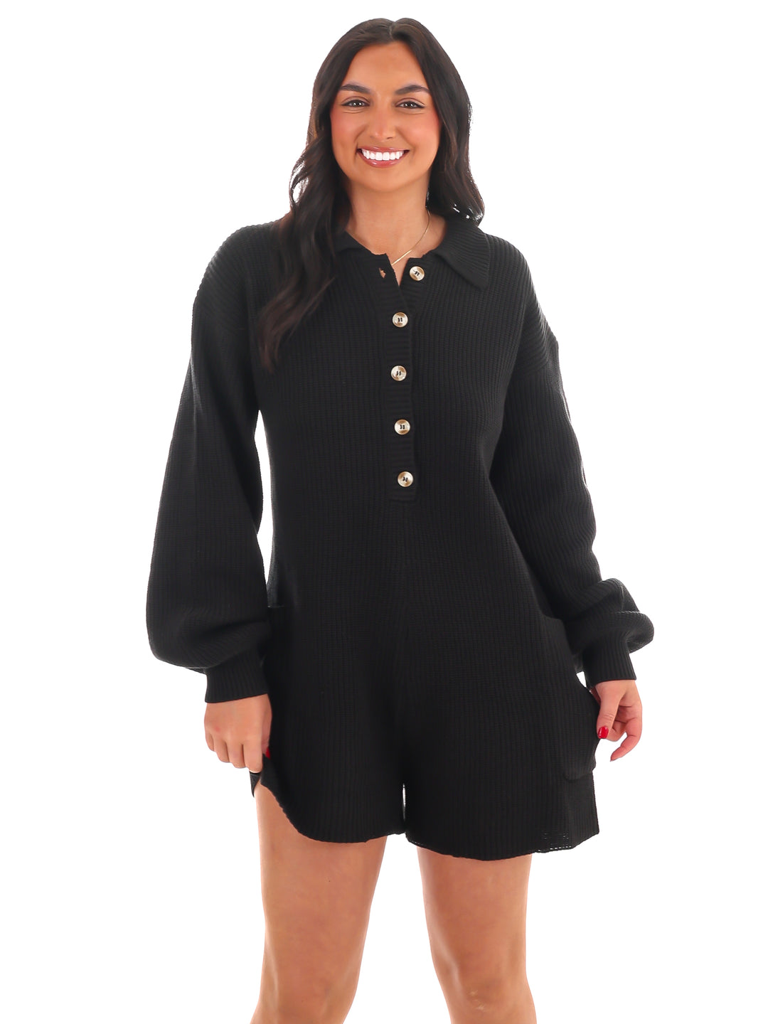 Warm Embrace Button Up Romper