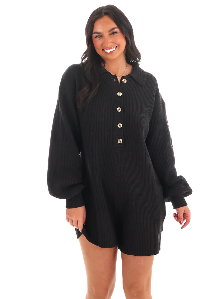 Warm Embrace Button Up Romper