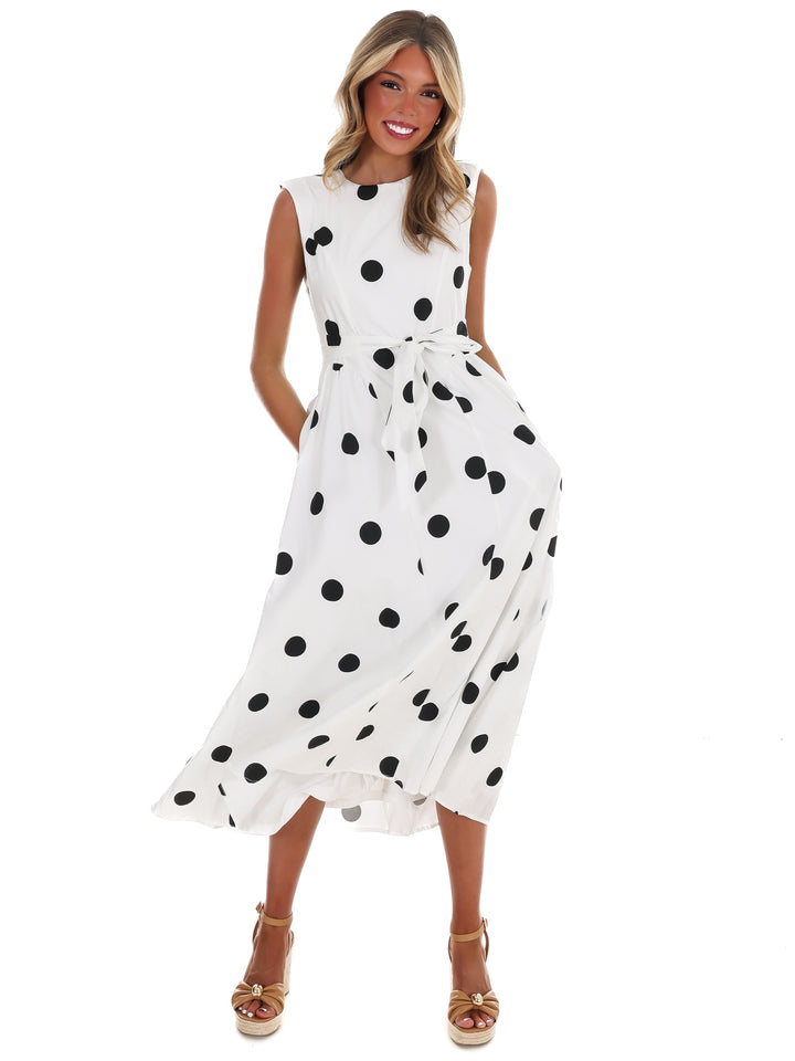 Polka Party Midi Dress