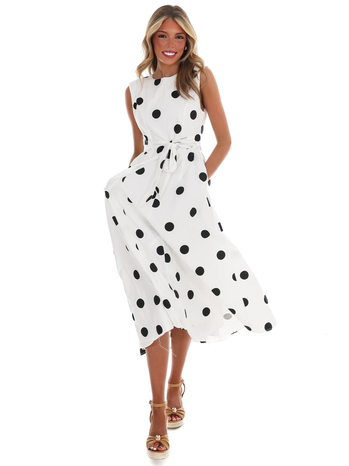 Polka Party Midi Dress