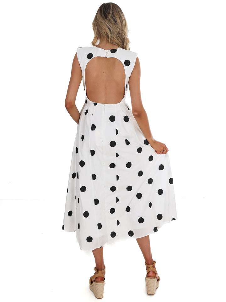 Polka Party Midi Dress