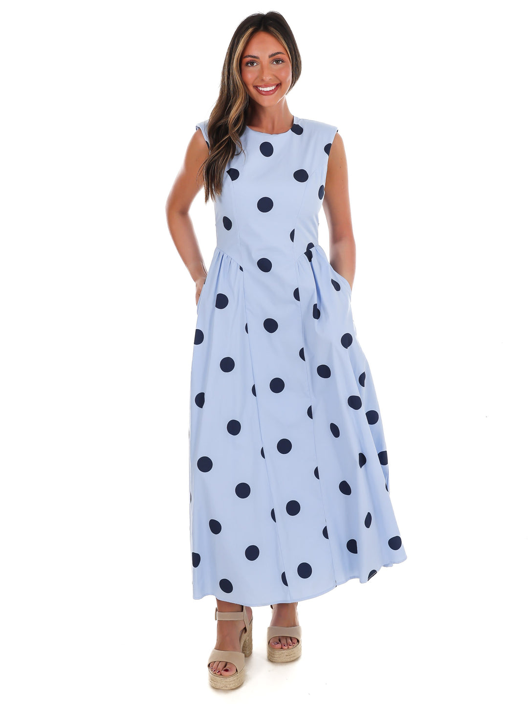 Polka Party Midi Dress