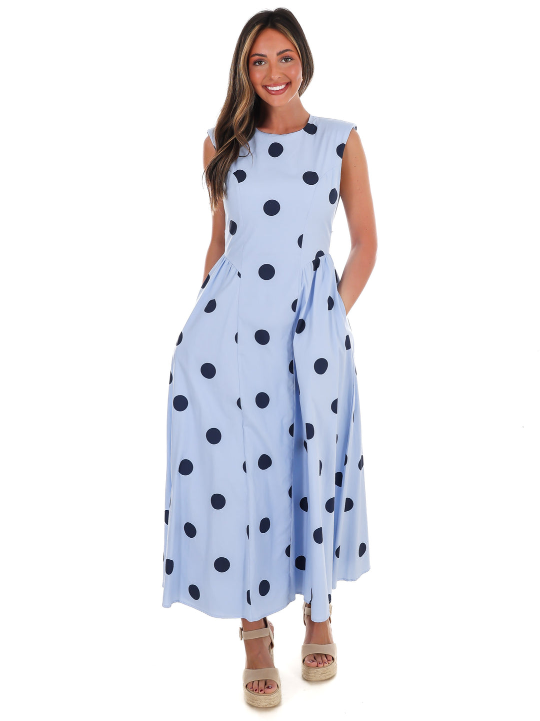 Polka Party Midi Dress