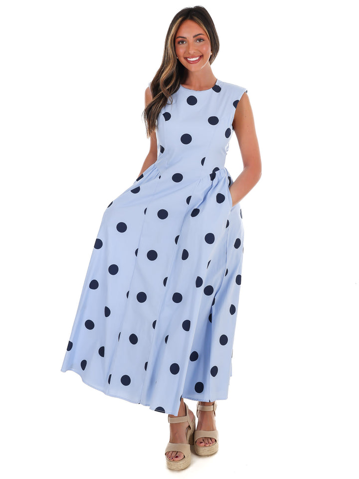 Polka Party Midi Dress