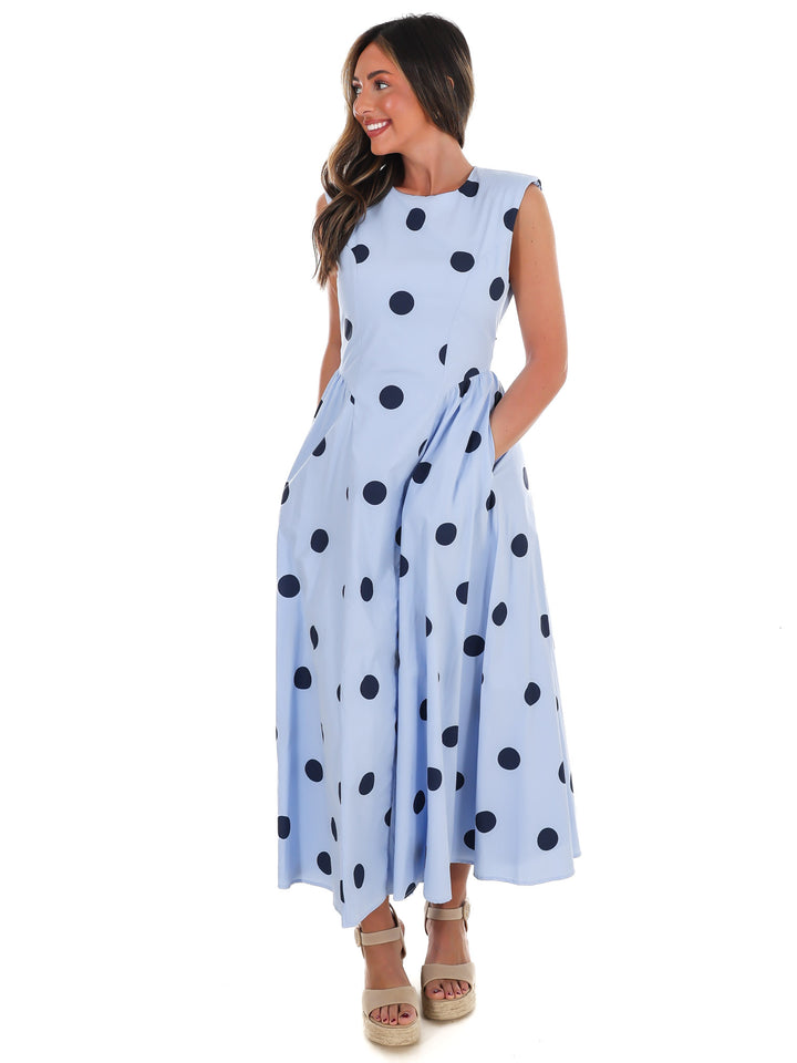 Polka Party Midi Dress