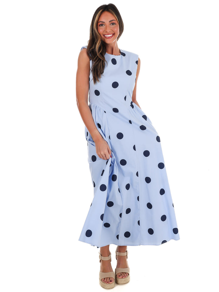 Polka Party Midi Dress