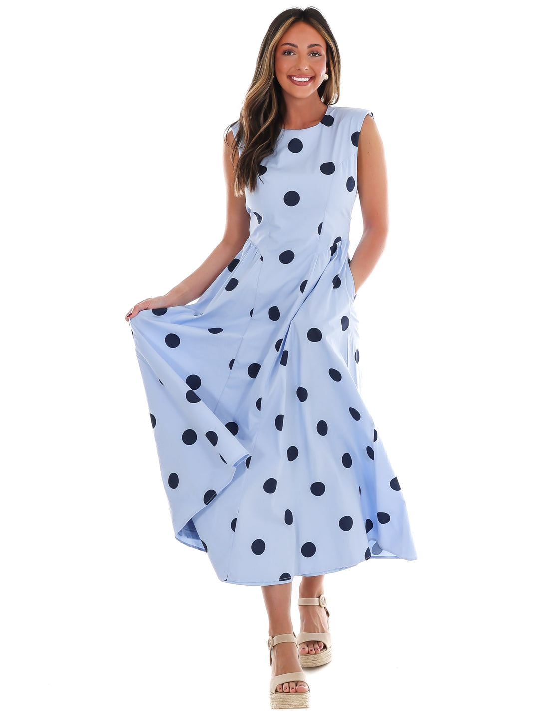 Polka Party Midi Dress