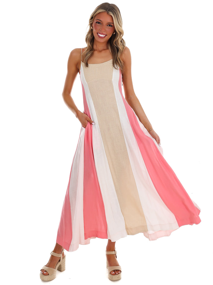 Painted Skies Colorblock Maxi Dress